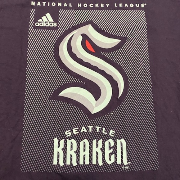 Adidas Seattle Kraken Logo T-Shirt NWT - Picture 3 of 5